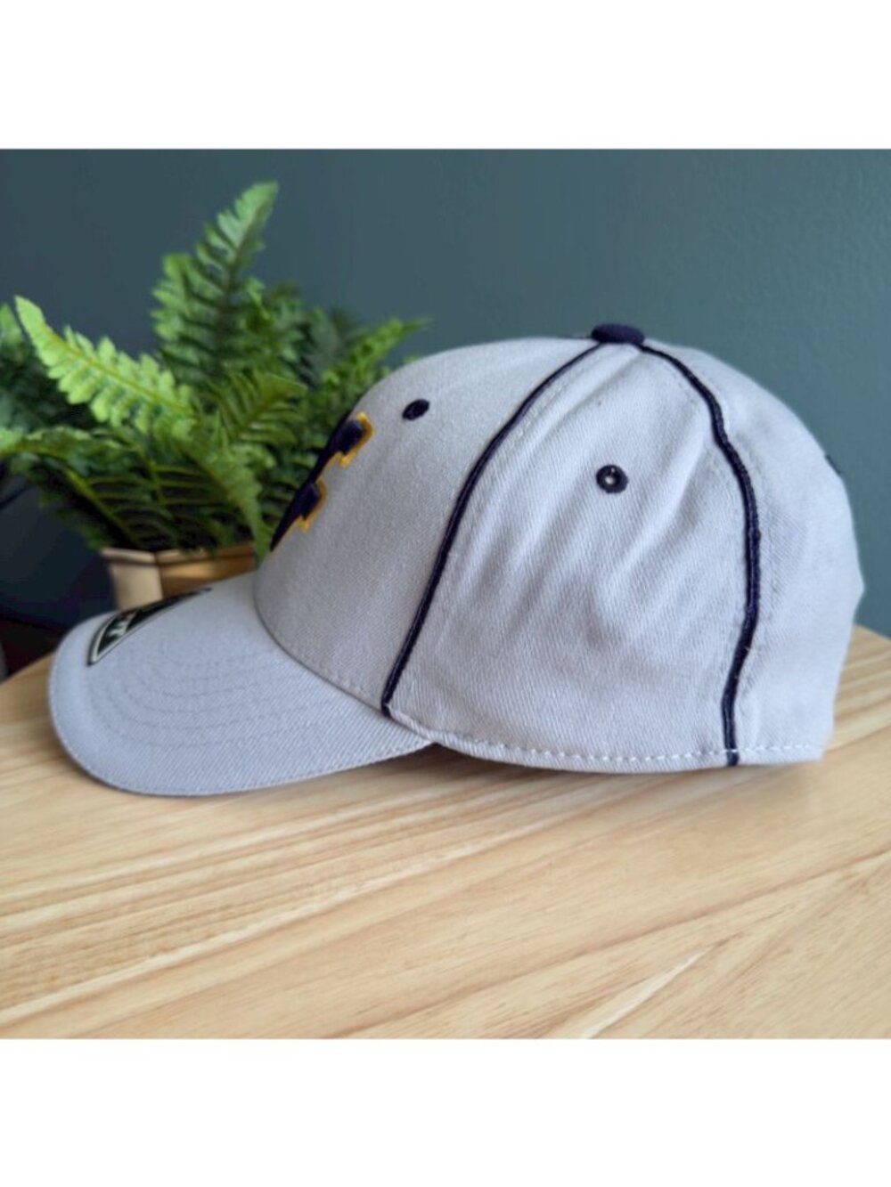 West Virginia University WVU Mountaineers Baseball Hat One Fit Top Of World Gray - Picture 5 of 8